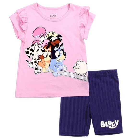 BLUEY Girls Toddler 2-Piece Short Set - Picture 1 of 1